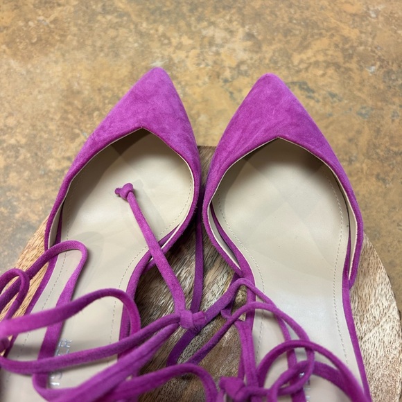 Marc Fisher Fuchsia Suede Block Heels - Picture 5 of 8